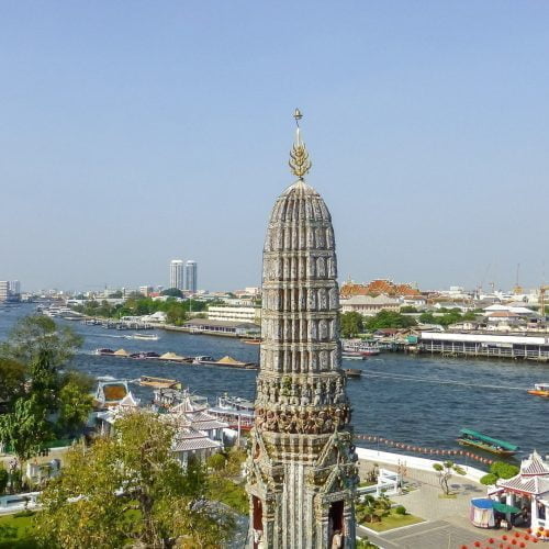 Scenic view over Chao Phraya River in Bangkok